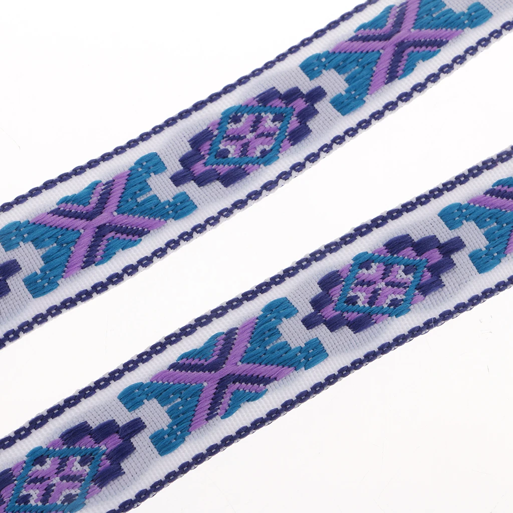 3yards 20mm Ethnic Style Jacquard Edging Trimmings Fabric Embroidered Applique Sewing Craft Dress Curtain Embellishment