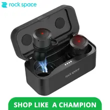 ROCKSPACE Bluetooth Earphone EB10 TWS True Wireless Earbuds Bluetooth 4.1 Stereo Earphones with Charger Box Portable