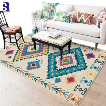 

SunnyRain 1-piece Bohemia Carpet for Living Room Area Rugs for Kid Kitchen Rugs Washable