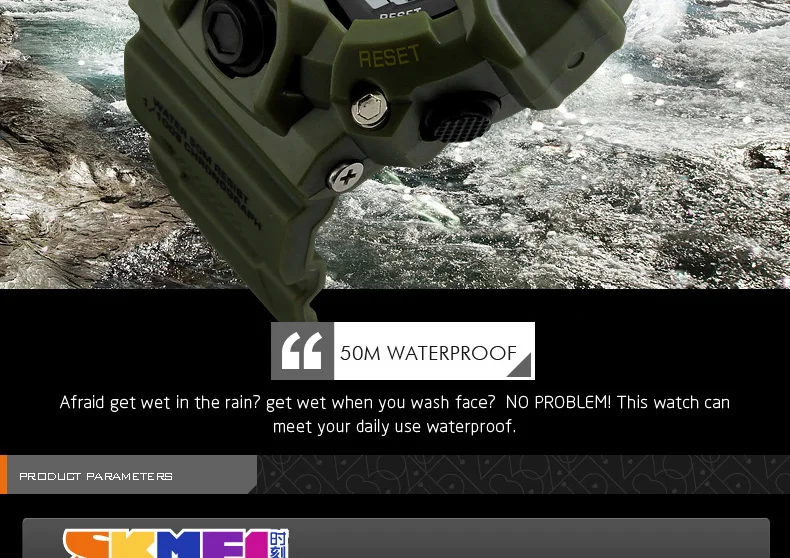 SKMEI армейские военные спортивные часы мужские водонепроницаемые ударные часы светодиодные цифровые наручные часы Relogio Masculino Horloge Mannen Новинка