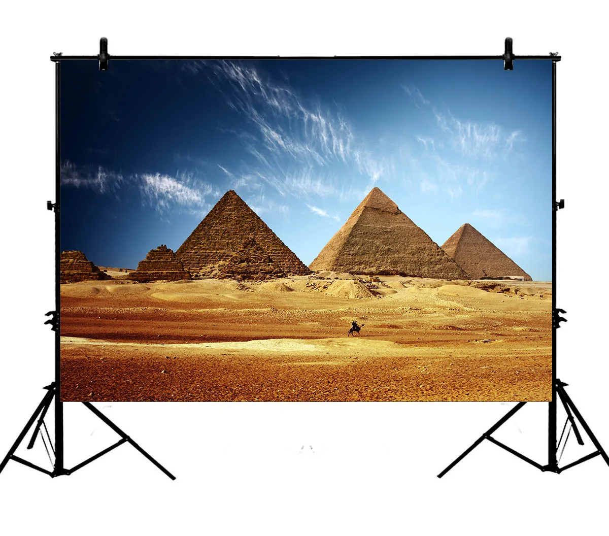 

5x7ft Egyptian Desert Blue Sky Pyramids Polyester Photo Background Portrait Backdrop