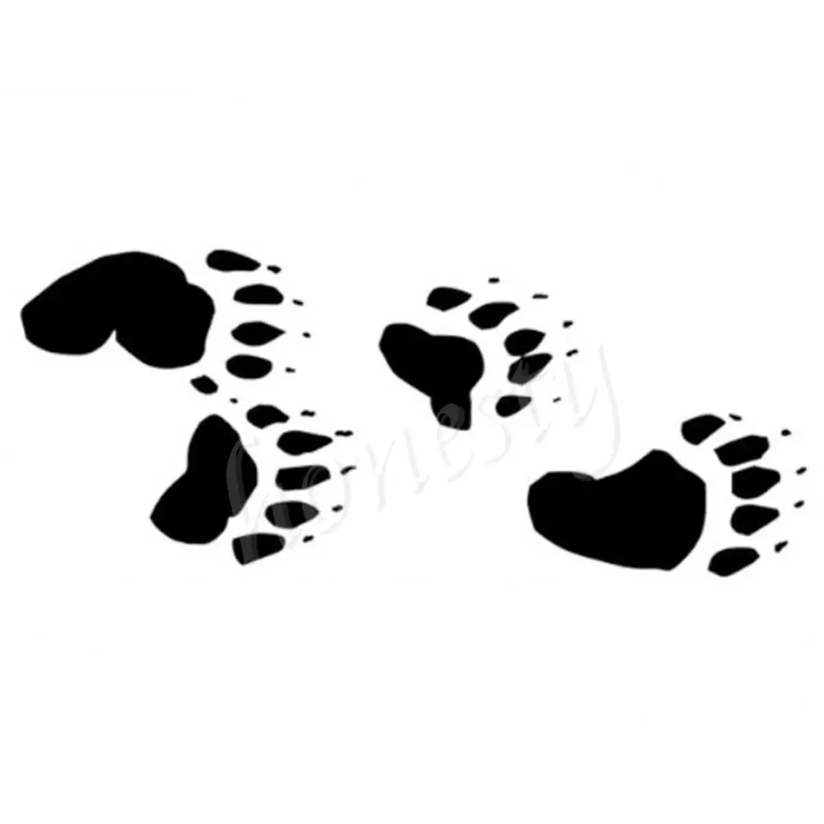 Bear Paw Print Wall Home Glass Window Door Car Sticker Laptop Auto