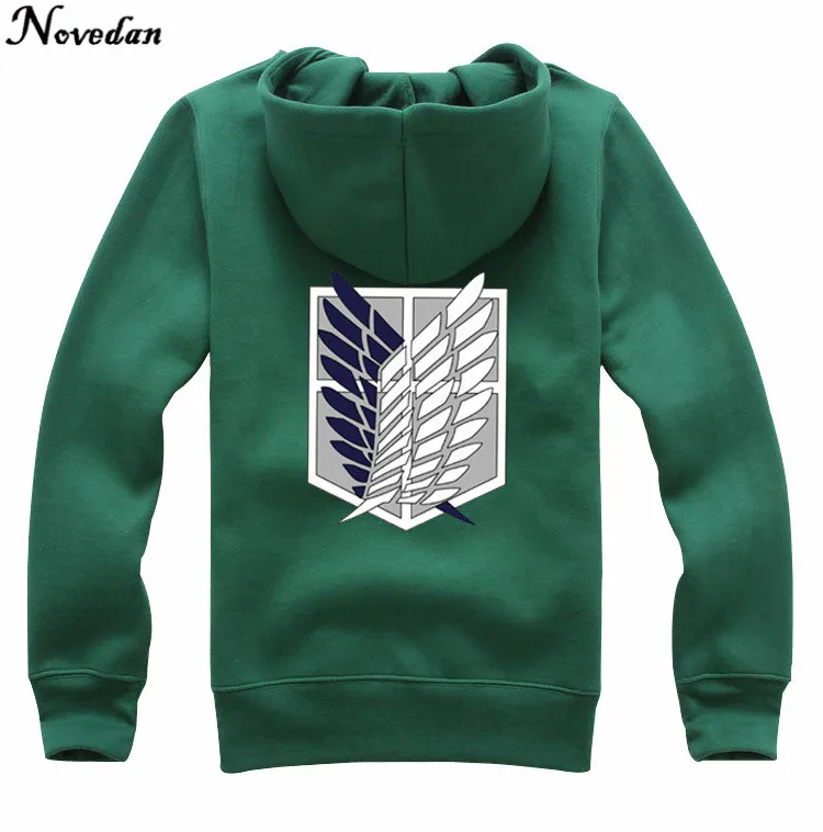 Anime Attack on Titan Cosplay Costumes Hoodie Green Black Scouting Legion Hooded Jacket For Women Men