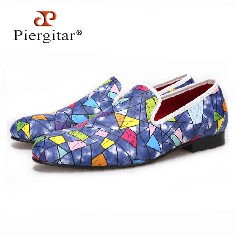 cor Moda E Show Multi Mocassins De Casuais Masculinos Homens Feito Mão Novo 2017 Design Sapatos Piergitar Com Somking À Festa Chinelos colorido Multi 7F6qz