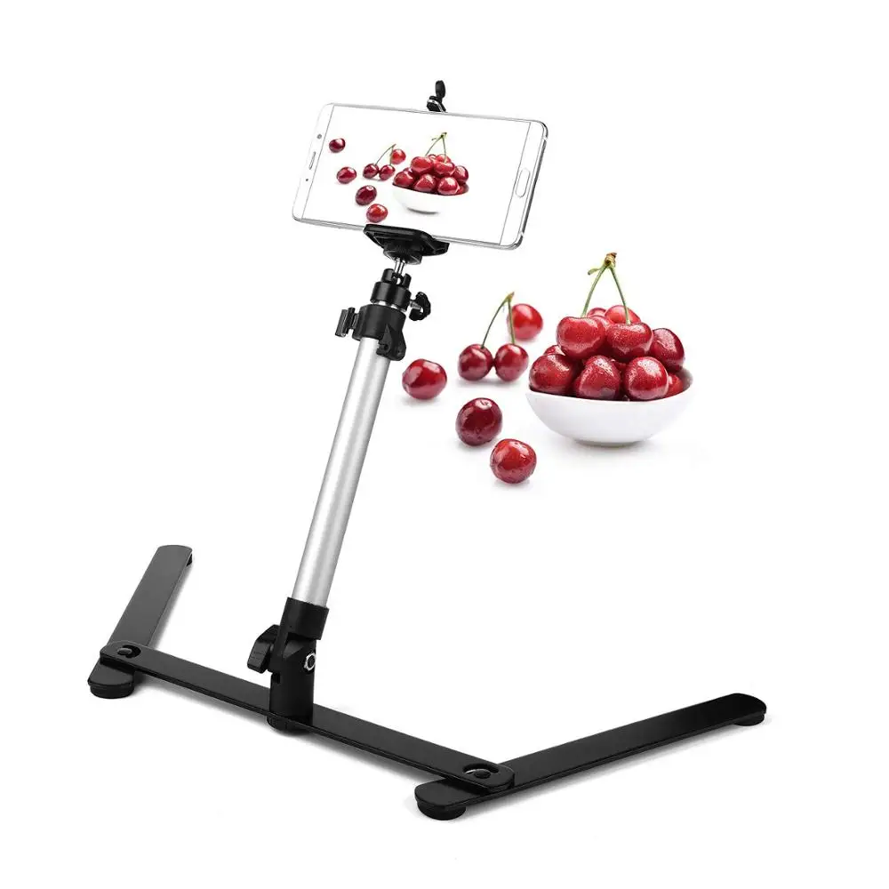 Photo Copy Stand Pico Projector Stand with Phone Clamp Overhead Phone Mount Phone Stand Mini Tripod Adjustable Tabletop Monopod images - 6