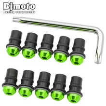 Motorcycle Windshield Bolts Screw Nut Fastener Kit 5mm 10Ps For Kawasaki Z650 Z750 Z800 Z900 Z1000 ZX6R/636 NINJA 650R/ER-6F цена Motorcycle Windshield Bolts Screw Nut Fastener Kit 5mm 10Ps For Kawasaki Z650 Z750 Z800 Z900 Z1000 ZX6R/636 NINJA 650R/ER-6F цены онлайн