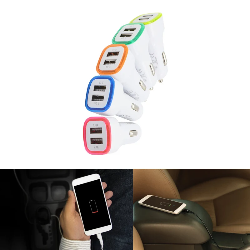 1pcs Multi function Auto Car Charger USB Square Car charger Adapter