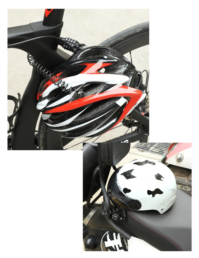 WEST BIKING мини-велосипед замок для шлема Велоспорт MTB дорожный замки для велосипеда универсальный 4 бит пароль Весна Противоугонная велосипедный замок