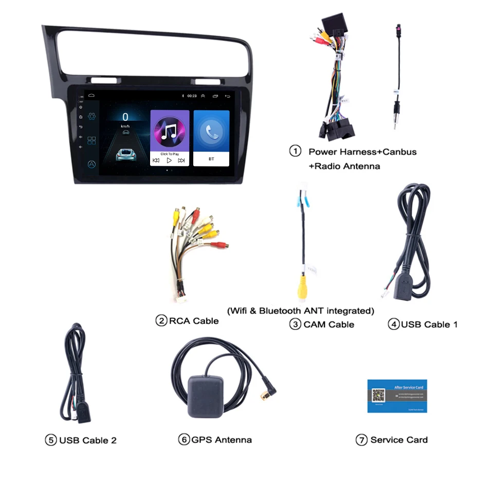 Cheap 10.1 inch 2.5D IPS Tempered HD multi-touch screen Android 8.1 NAVI for golf 7 2014-2018 with Bluetooth USB WIFI support SWC 5