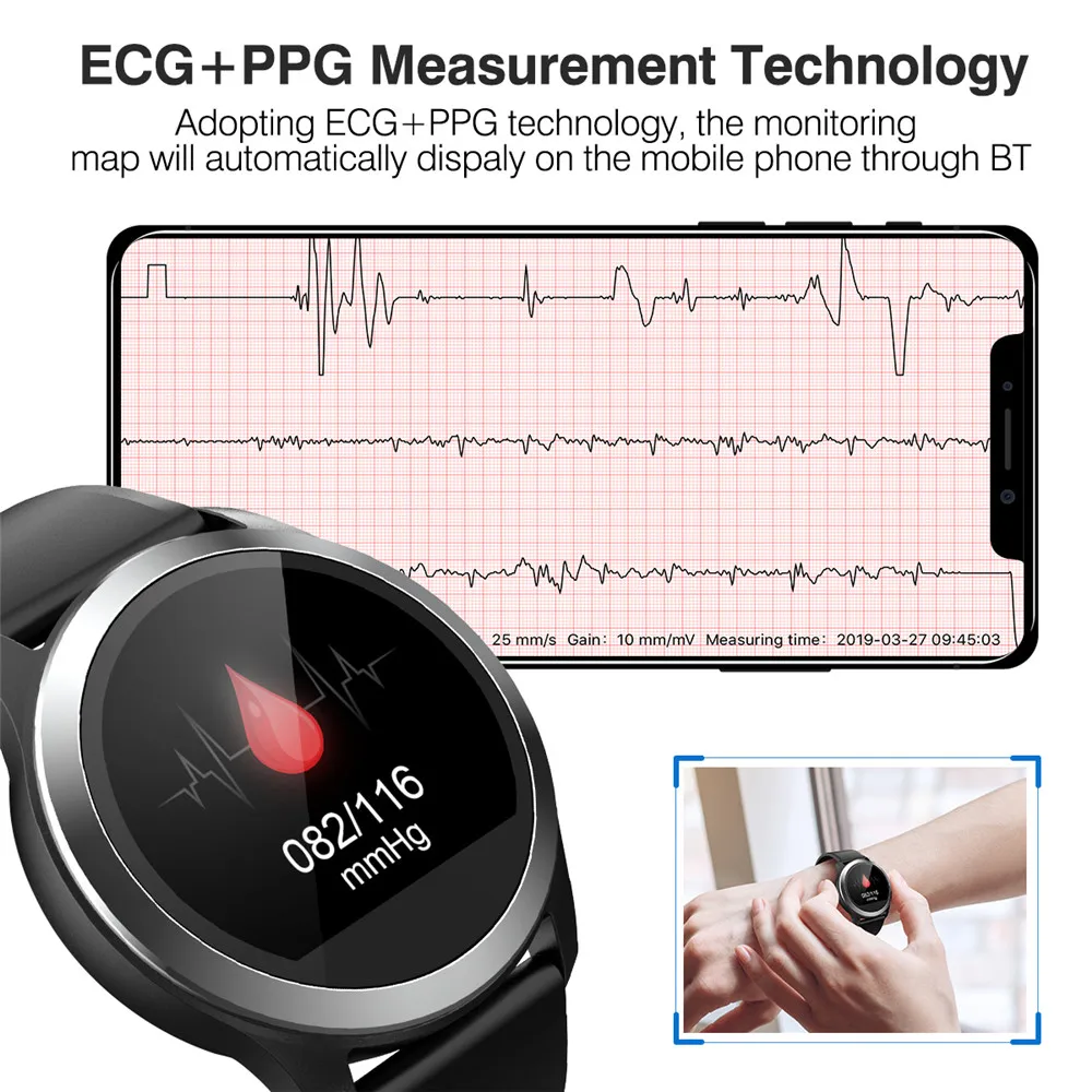 Умный Браслет MODOSON Z03 спортивный фитнес трекер с пульсометром Smartband часы для