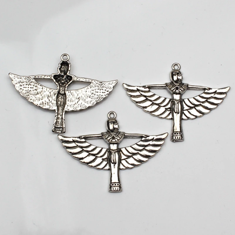 

3pcs Charms Egyptian Queen 56x41mm Antique Tibetan Silver Pendant Finding Accessories DIY Vintage bracelet Necklace Handmade