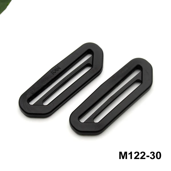 100pcs HLD/M122 30mm Black strap buckle plastic adjustable buckle
