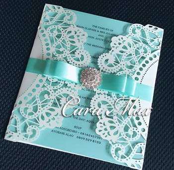 

CA0695 White Pealised Laser cutting Wedding Cards with Envelope