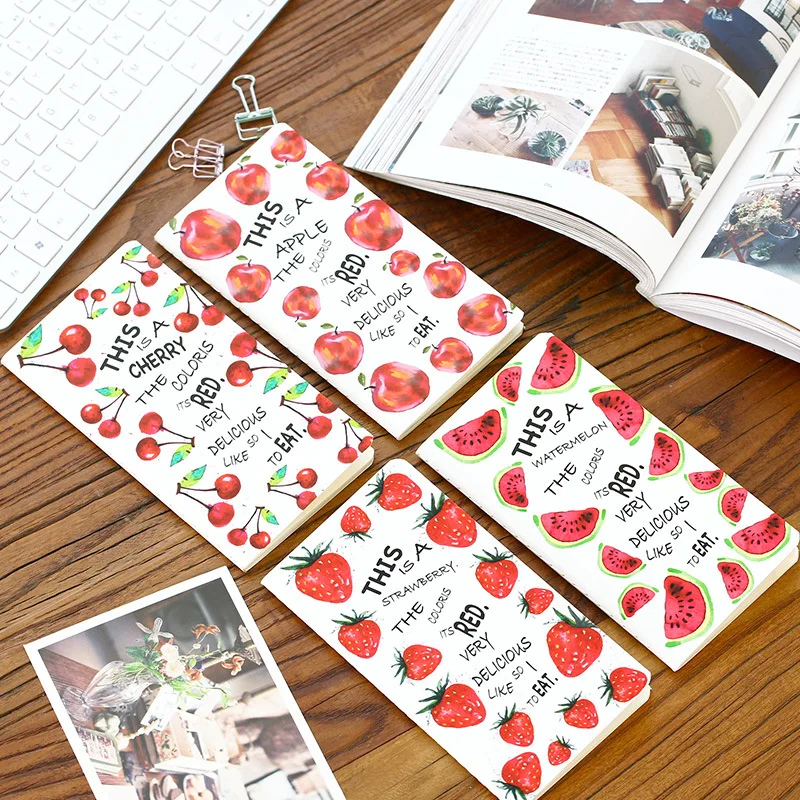 

Fruit watermelon strawberry 48k Notebook Diary Book Exercise Composition Notepad Escolar Papelaria Gift Stationery