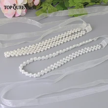 TOPQUEEN Свадебные ремни с жемчужинами для подружки невесты платья женские жемчуг свадебные пояса с бисером для платья на выпускной для девочек ремень