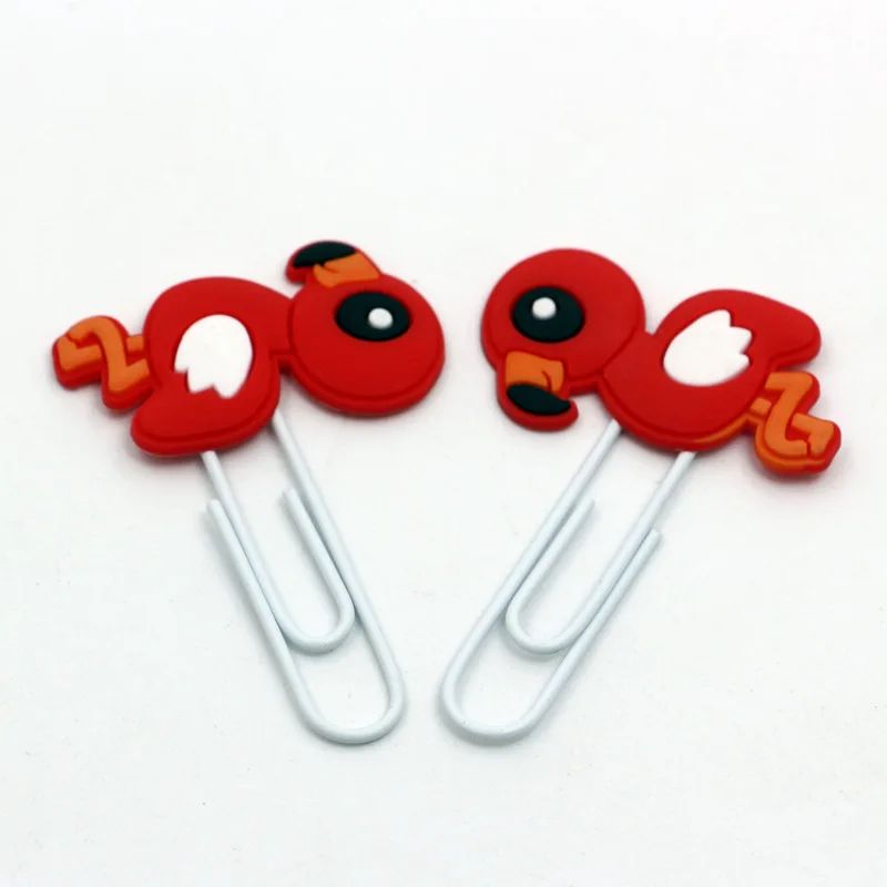 100 шт красивый мультяшный пвх фламинго paperclip подарки для студентов вечерние сувениры мультфильм животных Закладка giveaways