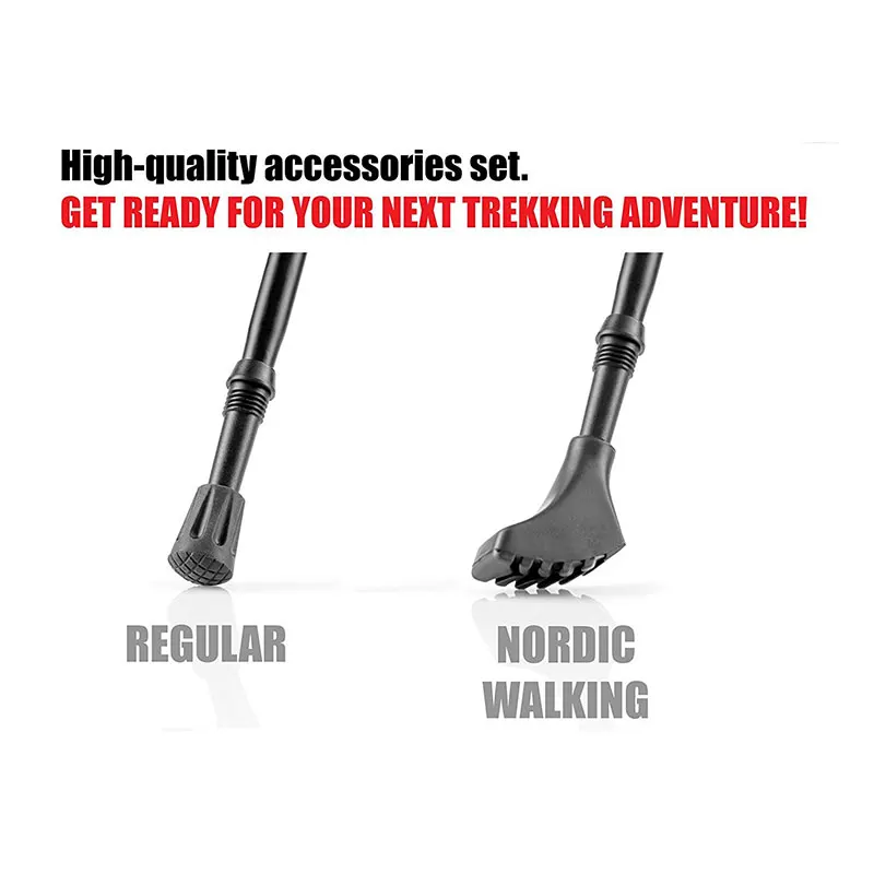 10 punids s Anti-deslizamiento palos Tip Pole Trekking Protectors reemplazo puntas de goma Walking Bass Alpenstock Accesorios