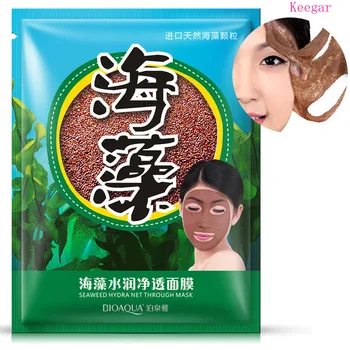 

10Pcs Natural Seaweed Particles Mask for face Moisturizing Hydrating Contractive Pore Algae Seed Masks Facial Skin Care