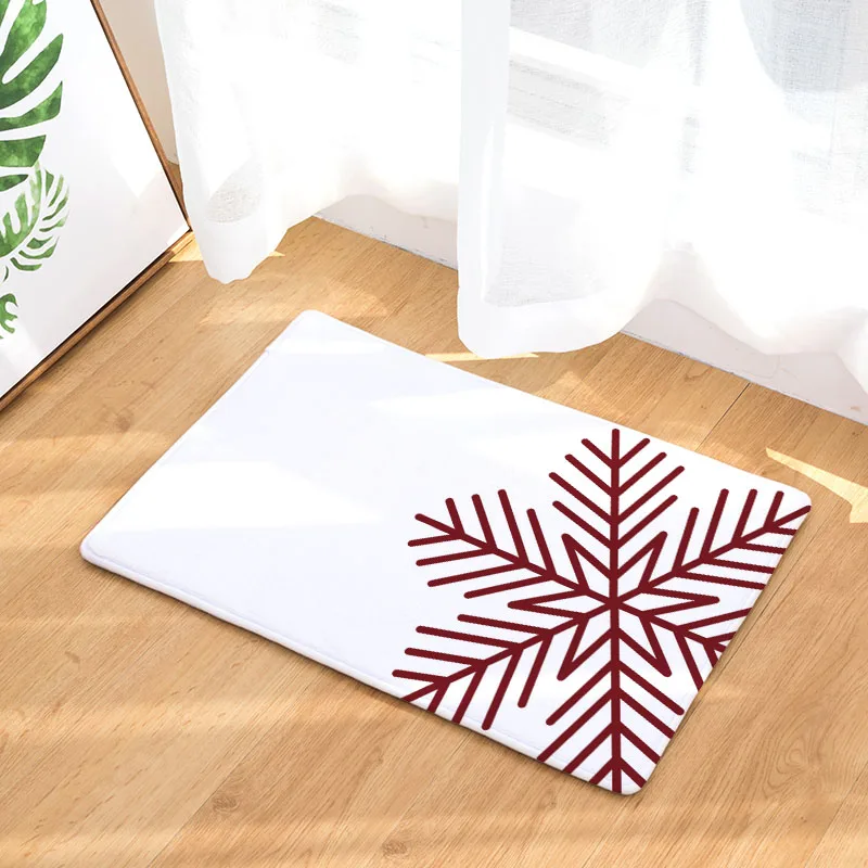 

Comwarm 40*60cm Anti-Slip Christmas Snowflake Door Mat Muti-Color Printing Bathroom Rugs Decorative Living Room Kitchen felpudo