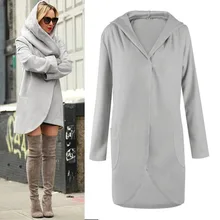 Women Thick Long Woolen Blends Coat 2017 Autumn Winter Fashion Loose font b Ladies b font