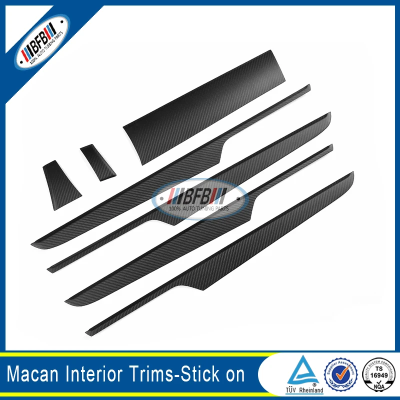 

Car Auto Accessories Carbon Fiber Interior Trims 7pcs For Macan Left hand Drive 2014-2017