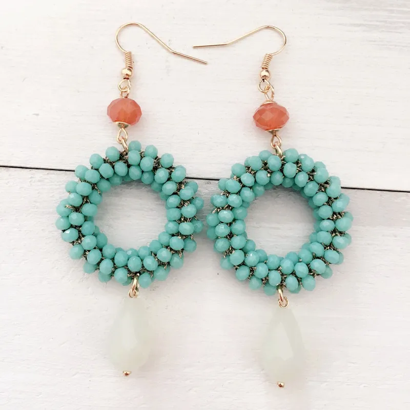 Baroque Fashion Face Water Drops Women's Earrings Bohemian Charm Jewelry Crystal Statement Christmas Gift New Style |