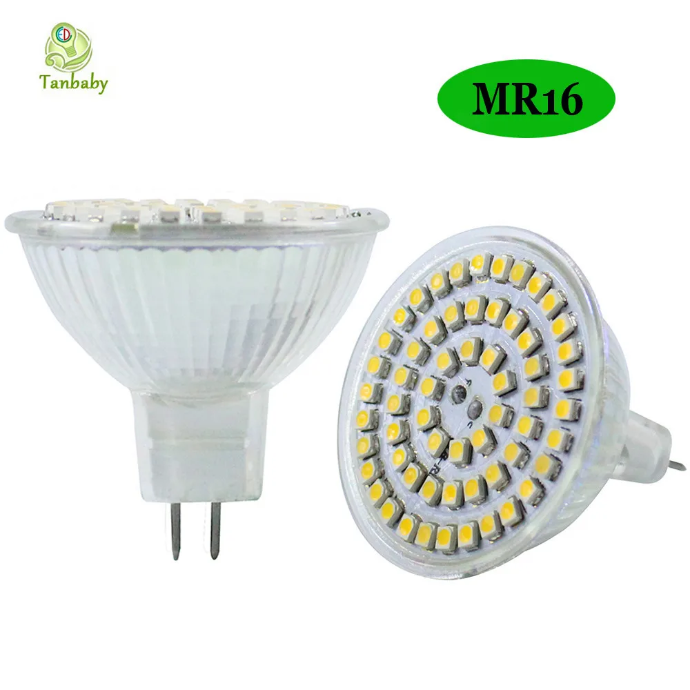 E27 GU10 MR16 точечный светодиодный 60 SMD 3528 стеклянный прожектор для тела AC220V DC12V белый, теплый белый высокий brightnes luminaria teto