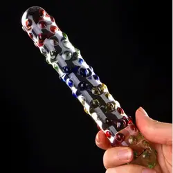 Красочный стеклянный анальный фаллоимитатор анальные секс-игрушки Анальная пробка стеклянный пенис для женщины мужчины Хрустальный