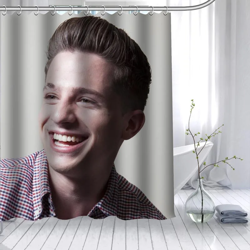 Charlie Puth занавеска для душа 3D водостойкая полиэфирная ткань для ванной занавеска с высоким определением печати 12 крючков для ванной комнаты