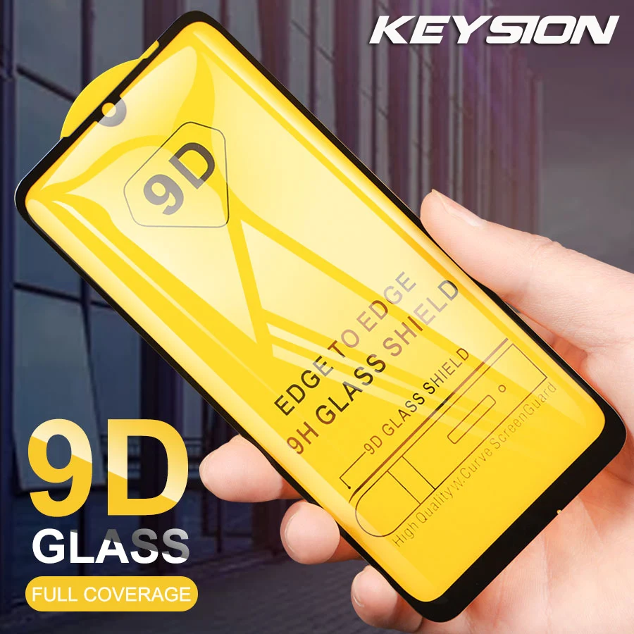 

KEYSION Full Glue Tempered Glass For Xiaomi Redmi Note 7 6 Pro Mi 9 SE 8Lite Pocophone F1 A2 Lite Redmi7 Screen Protector Cover