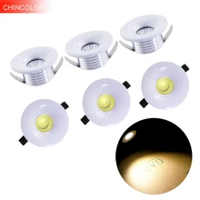 6 шт. 3 Вт Высокая мощность COB Светодиодный точечный светильник мини Точечный светильник светодиодный светильник полированный потолочный светильник шкаф лампы шкафа теплый белый HL