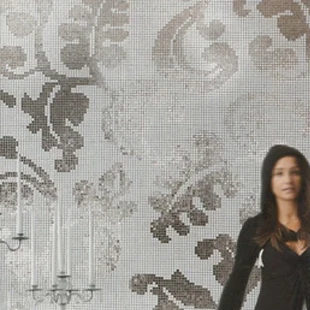 

Custom Made Silver White Art Mosaic tile Kitchen backslash Stair Wall Ceiling Tile decorate DIY