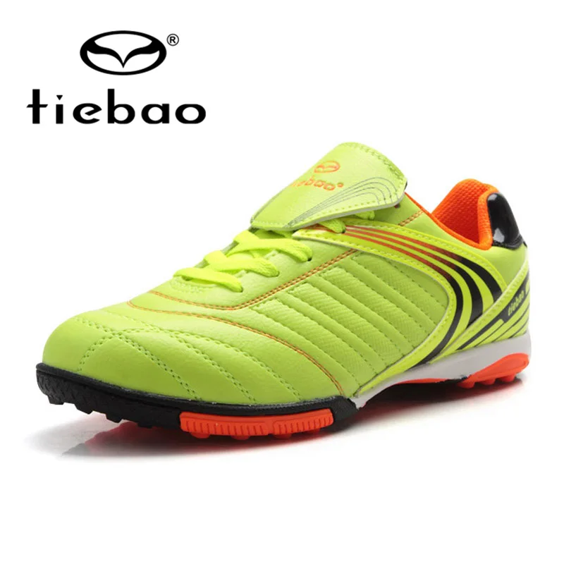 TIEBAO ملعب نجيلة صناعي للعب كرة القدم أحذية الرجال الكاحل لكرة القدم أحذية Zapatillas هومبر TF العشب أحذية كرة القدم تنفس رياضية الرجال 3 ألوان