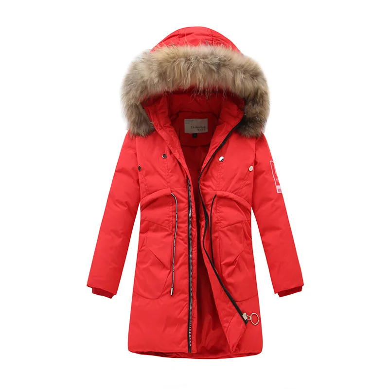 2017 New Brand Clothing Jackets Thick Keep Warm Boy Down Jacket High Quality Real Fur Collar Hooded Down Jacket Girl Winter Coat (1)