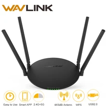 Newes Wavlink AC1200 2.4GHz&5GHz Smart Dual Band Wifi Router AC 5Ghz Wireless Router A802.11ac With 4 external Antennas&USB2.0