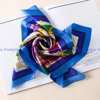

100% Mulberry Silk Scarf Small Square Silk Scarf Neckerchief Bandana Women Fashion Printed Silk Scarves & Wraps Foulard
