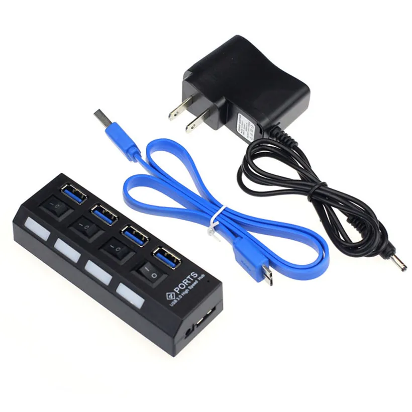 Advanced 2017 Computer font b Accessories b font new4 Ports USB 3 0 HUB With On