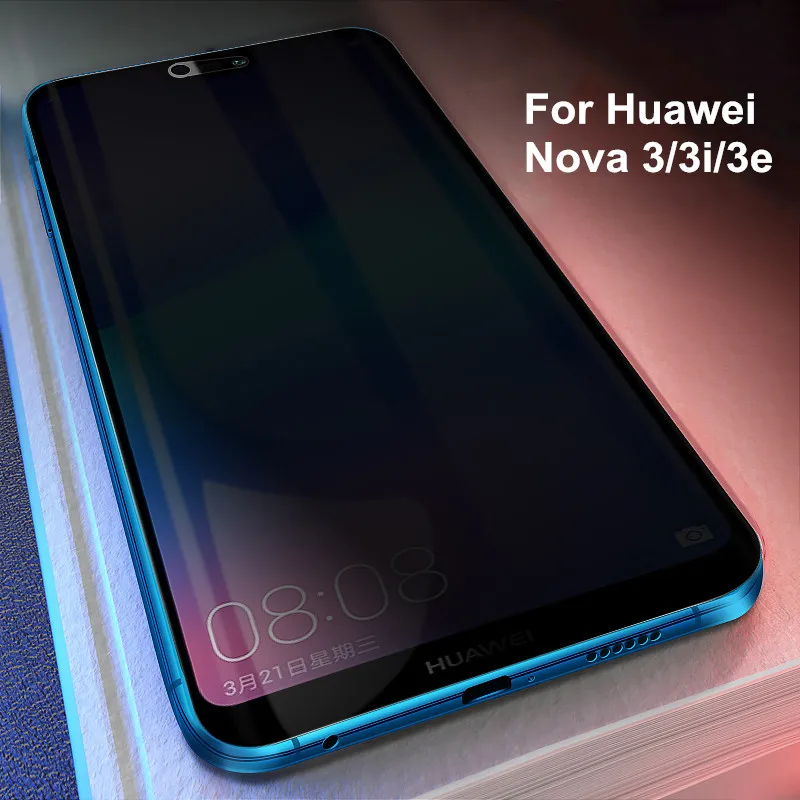

CCDZ Full Cover Privacy Tempered Glass For Huawei Nova 4 Nova 3 3i 3e Nova 2i Lite Anti-Peeping Screen Protector Protective Film