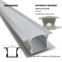 20 шт 1 м U Тип углубленный алюминиевый профиль с фланцем алюминиевый Слот для светодиодной ленты ширина света 8 мм-12 мм