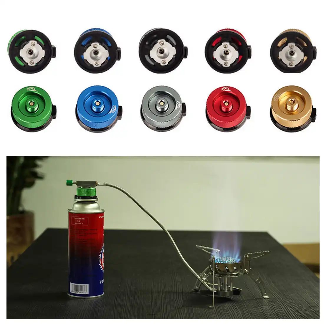 Outdoors Camping Gas Stove Adapter Coupler Picnic Burner Connector Converter