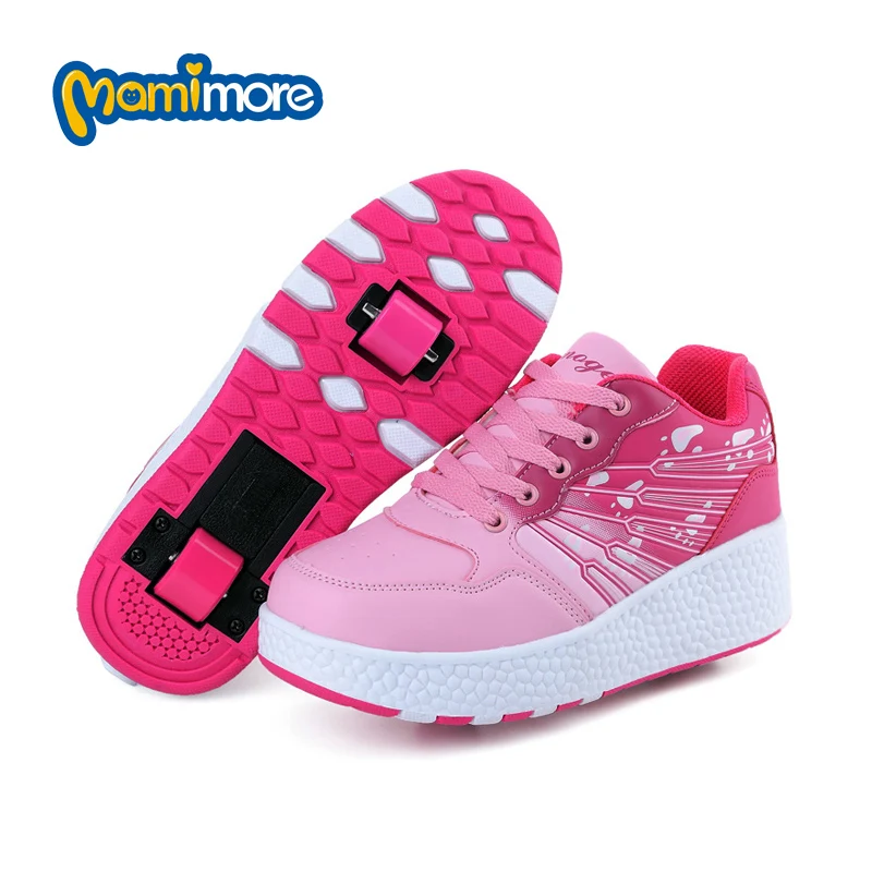 Children Wheels Roller Shoes For Girls Boys With One/Two Wheels 2016 Kids New Arrivals Roller Skate Trainers Fashion Sneakers