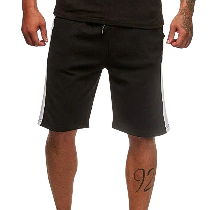

HEFLASHOR Brand Sports Shorts Loose Elastic Waist Drawstring Bottom Running Short Masculino Clothes Men Casual
