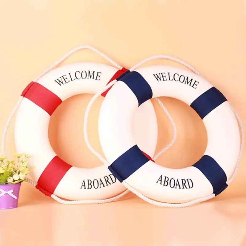 

Nautical Style Aboard Wall Decorative Life Buoy Home Decor Marine Wall Boat Decoration for Coffee Shop Restaurant