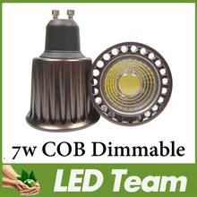 Лучший 7 Вт GU10 Led COB Лампы Свет 120 Угол Высокой Мощности COB Теплый/Холодный Белый С Регулируемой Яркостью Светодиодный Прожектор Светильники 110-240 В CE ROHS UL