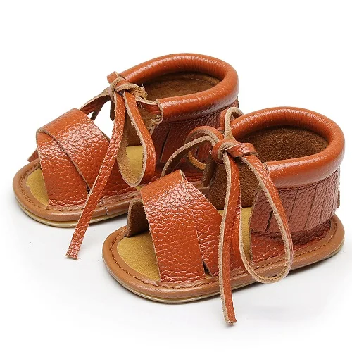 Модные Пояса из натуральной кожи полые Кружево до детские сандалии Fringe лето новый стиль твердой подошве обувь для детей детские сандалии