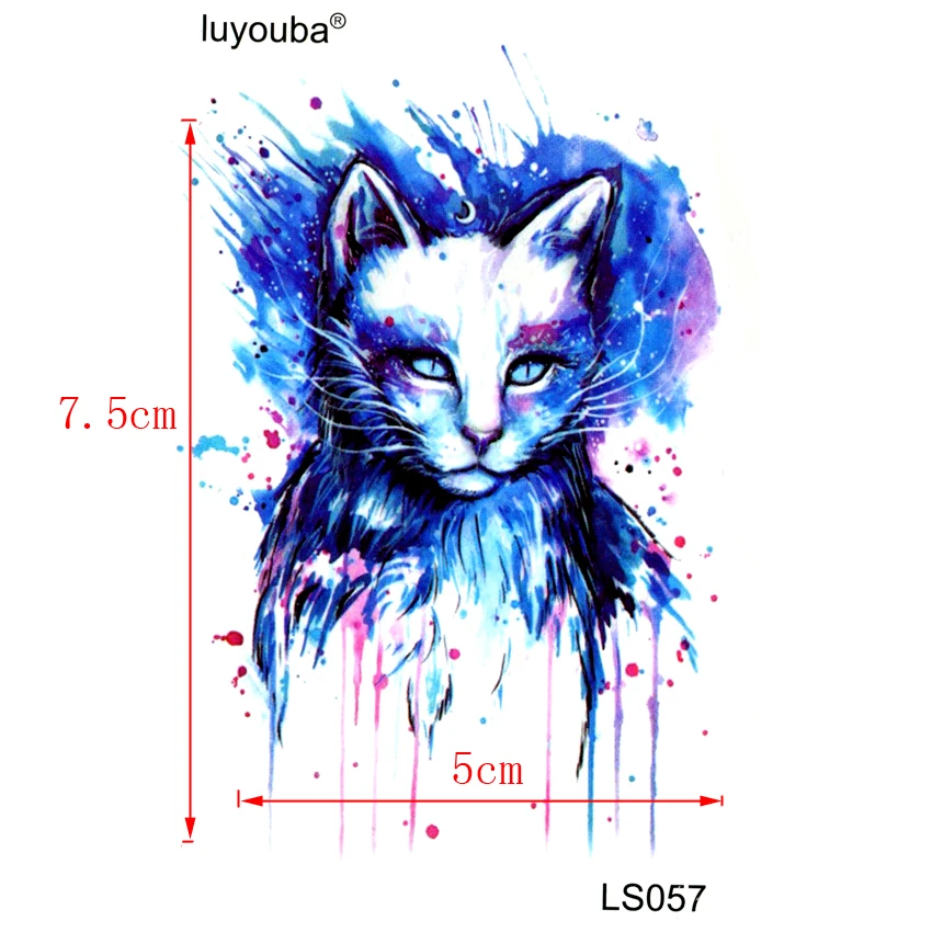 Белый Кот водонепроницаемый временные татуировки для мужчин Maquiagem harajuku Татуировки hello kitty Татуировка блеск татуировки для детей