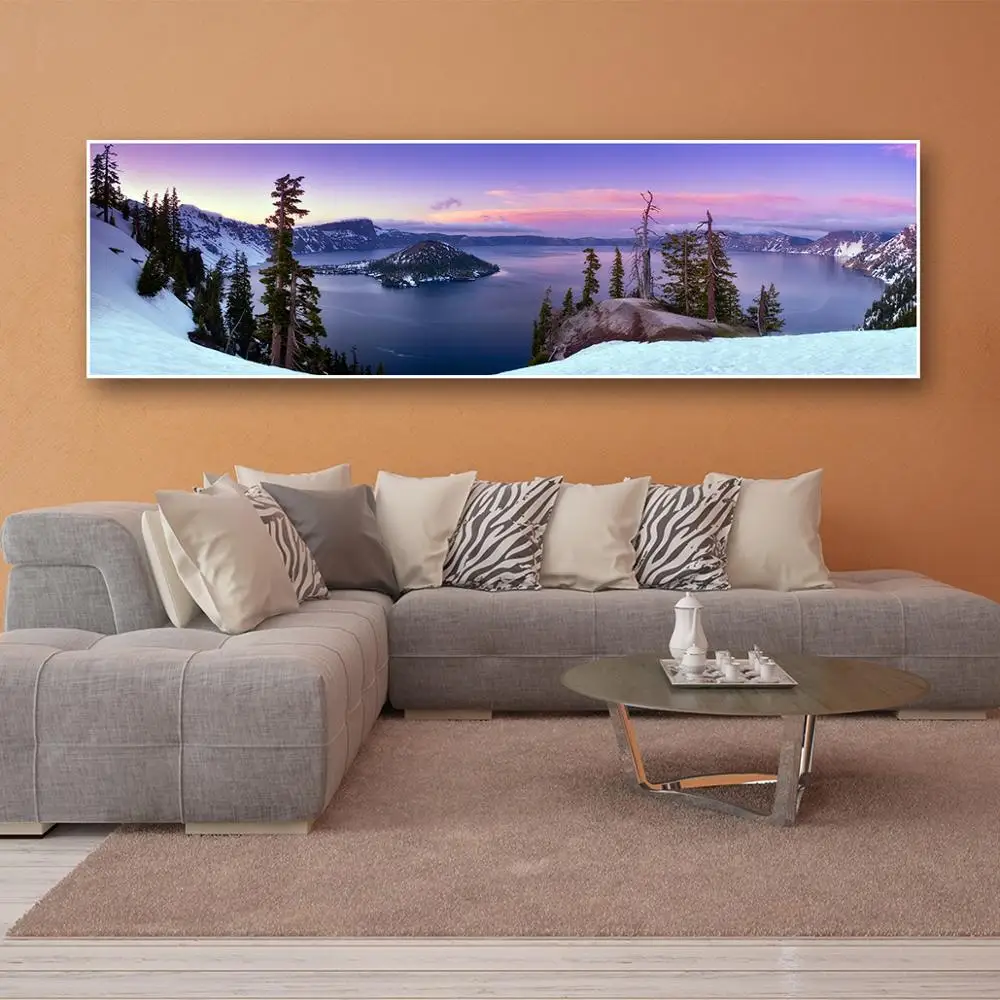 

Wall Art Canvas HD Prints Picture Beautiful Iceland Snow mountain Paintings Mountain River Landscape Posters Home Decor No frame