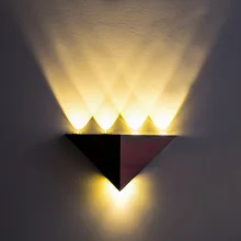 Домашний декор, современный светодиодный настенный светильник, 3 Вт, алюминиевый корпус, треугольный настенный светильник для спальни, Домашний Светильник, настенный светильник, бра, светильник