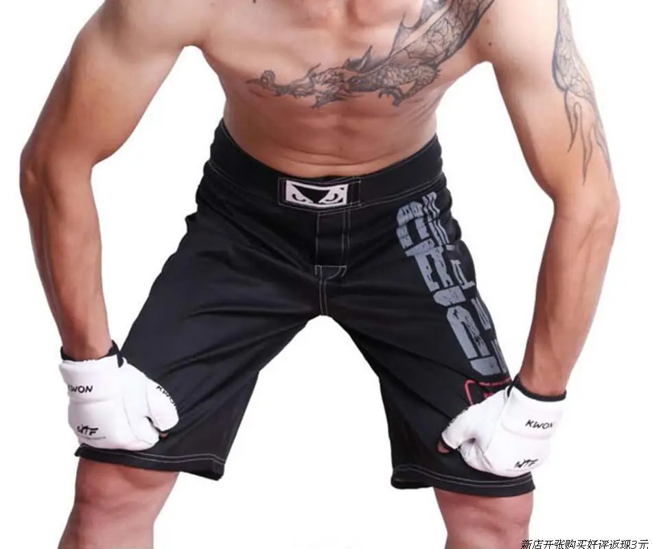 Мужские боксерские шорты MMA Muay Thai для занятий фитнесом кикбоксингом тренажерным