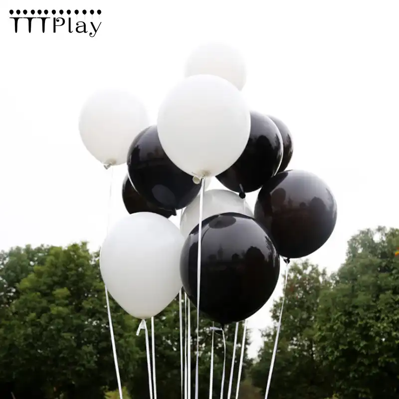 Черные белые воздушные шары 10 шт. толстые 2,3 г свадебные украшения латексные воздушные шары Baby Shower Happy birthday party Дети баллон поставки